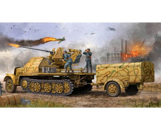 Trumpeter - 3.7cm Flak 37 on Sd.Kfz 1:35