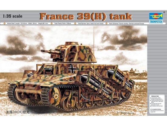 Trumpeter - FRENCH 39H TANK W/37mm 1:35