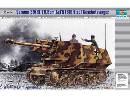 Trumpeter - German 39H Tank W/105mm 1:35