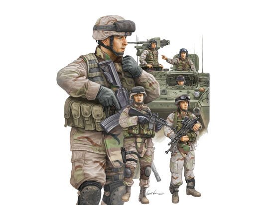 Trumpeter - Modern Us Army Armor Crew 1:35