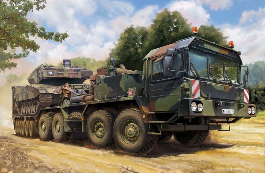 Trumpeter - Slt56 Tractor w/56ton trailer 1:72