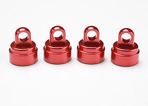 Traxxas - Shock Caps Alum Red