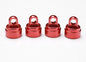 Traxxas - Shock Caps Alum Red