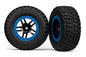 Traxxas - Tire & Wheel assy, glued (2)