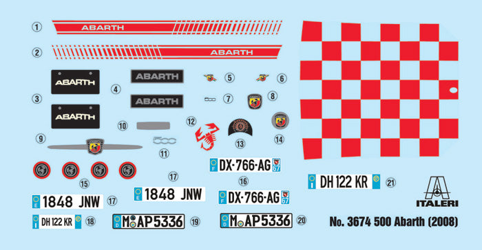 Italeri - Fiat 500 Abarth 2008 1:24