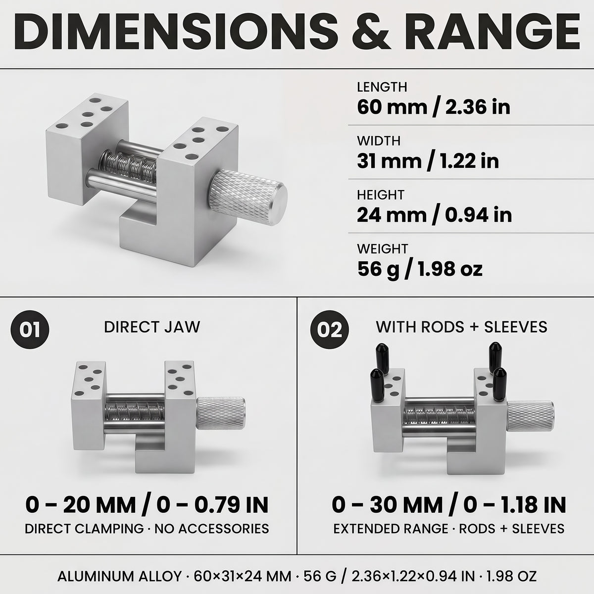 360° Rotating Mini Precision Vise for Model Building