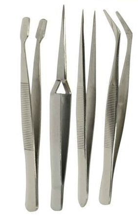 Sona 4-Piece Hobby Tweezer Set, Length 4-5/8" & 4-1-4"