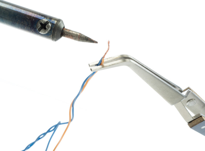 Sona 6-1/2"Bent Fiber Cross Lock Tweezers