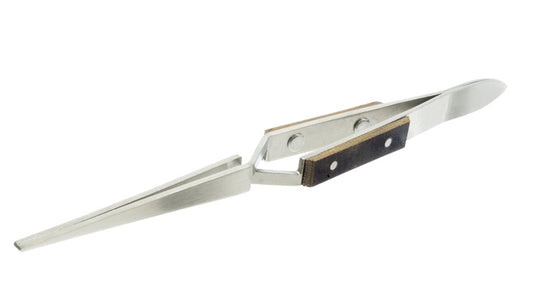 Sona 6-1/2"Straight Fiber Cross Lock Tweezers