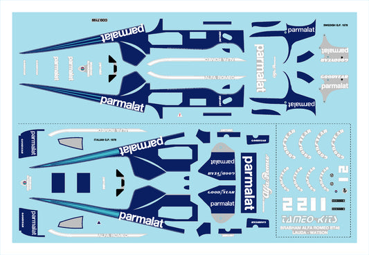 Tameo - TMK231 Brabham BT-46/b Alfa Romeo - 1978 - White Metal Car Kit - Scale 1:43, Made in Italy