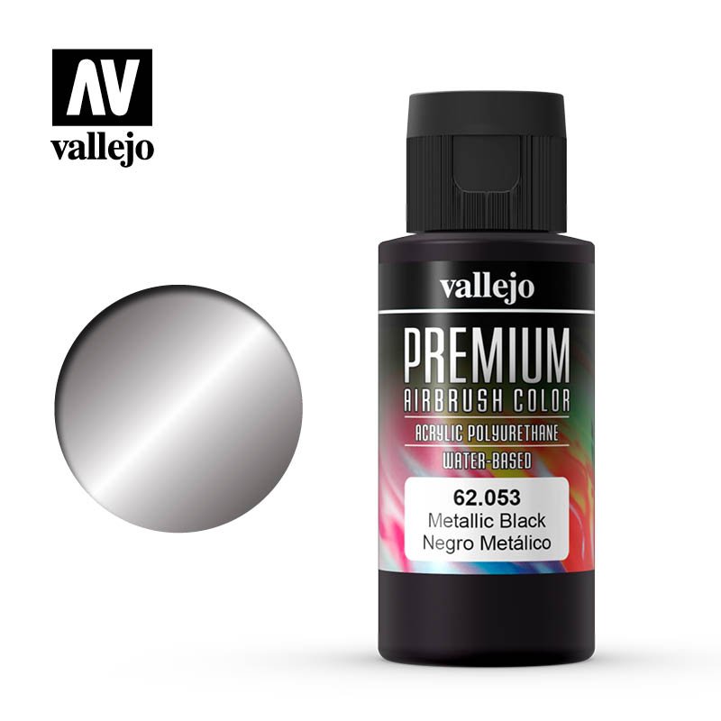 Vallejo - Premium Color Metallic Black 60ml 1pc