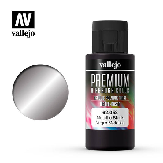 Vallejo - Premium Color Metallic Black 60ml 1pc