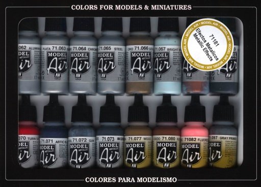 Vallejo - Model Air 16 Color Metallic Effects Set