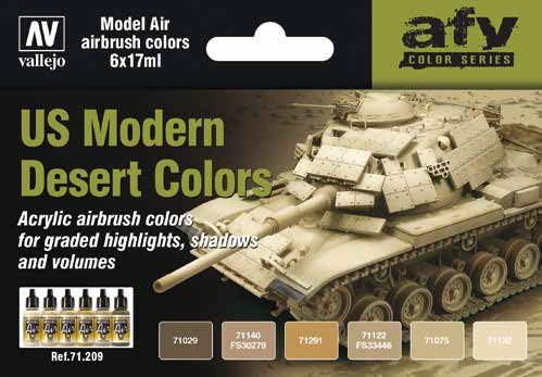 Vallejo - Model Air US Mod Desert 6 Color Set