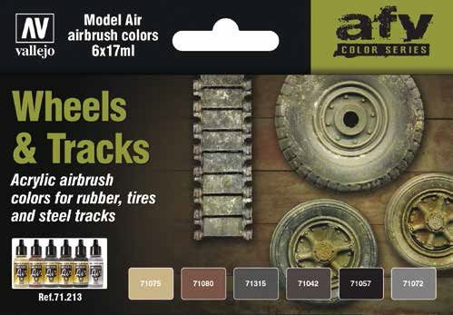 Vallejo - Model Air Wheels&Tracks 6 Color Set