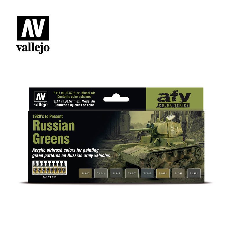 Vallejo - Model Air Russian Greens 8 Color Set