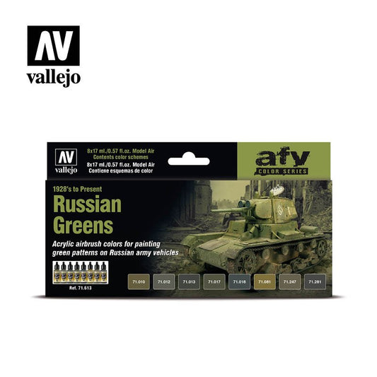 Vallejo - Model Air Russian Greens 8 Color Set