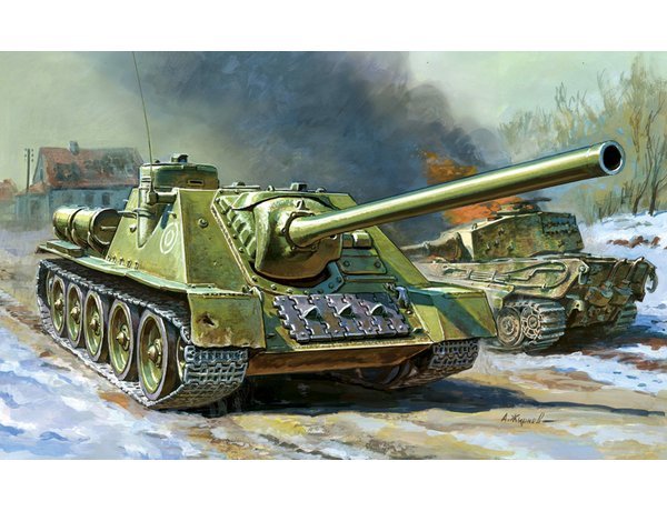 Zvezda - Soviet Sp Gun Su-100 1:72