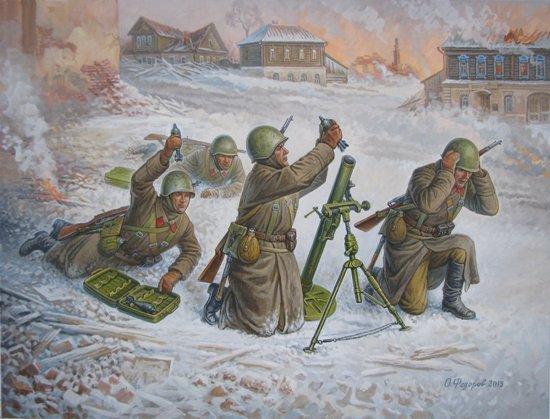 Zvezda - Soviet 82mm Mortor W/crew 1:72