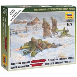 Zvezda - Soviet Machine-Gun W/crew 1:72