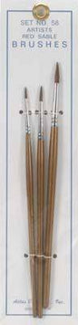 Red Sable 1,3,5 Brush Set