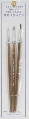 Red Sable 0-2-5/0 Brush Set