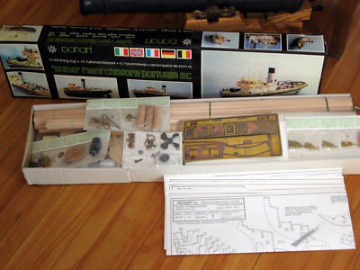 Mantua - 743 - Anteo Tugboat - Wooden Plank-On-Bulkhead KitScale 1:3035-1/2" Long, 24"High