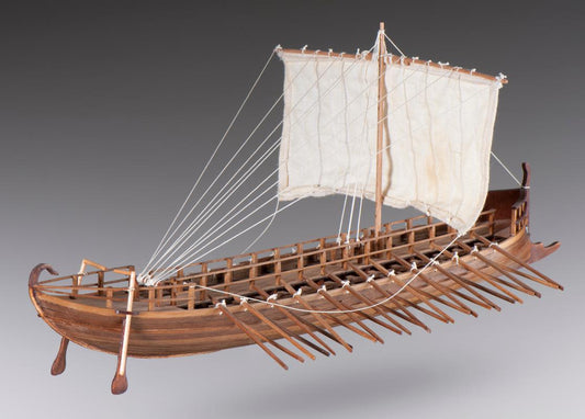 Dusek-Mamoli - D001 Greek Bireme - Wood Plank-on-Frame Model Kit - 395 mm (16") Long 1:72 Scale