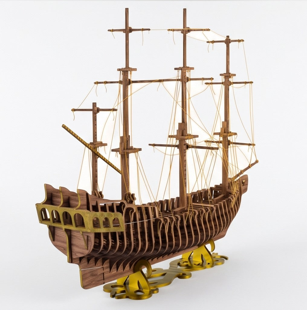 Black Pearl 17.6" Laser-Cut Display Model Kit