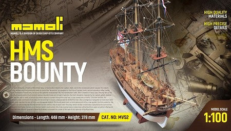 Mamoli MV52 - HMS Bounty 1:100 - Plank-On-Bulkhead Ship Model Kit