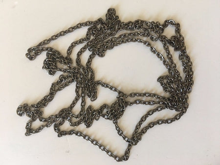 Mantua - 32230 Burnished Black Chain - 4 mm Diameter x 1 Meter Long (0.16 x 40'') - Approx. 6 links/in.