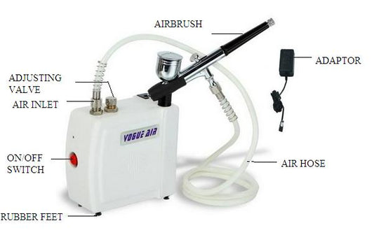 Compact Airbrush Compressor Set