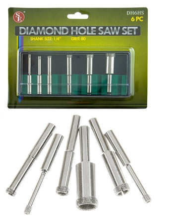 6-Pc. Stone Diamond Hole Saw Set