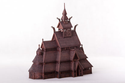 Dusek-Mamoli - Norwegian Stave Church Wood Model Kit D010 Scale 1:87