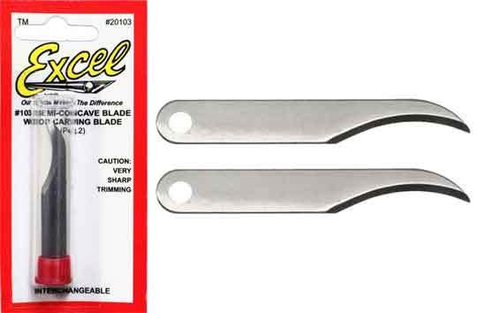 Excel Semi Concave Carving Blades 2 Pack