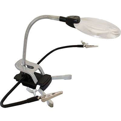Magnifier W/2 Croccodile Clip