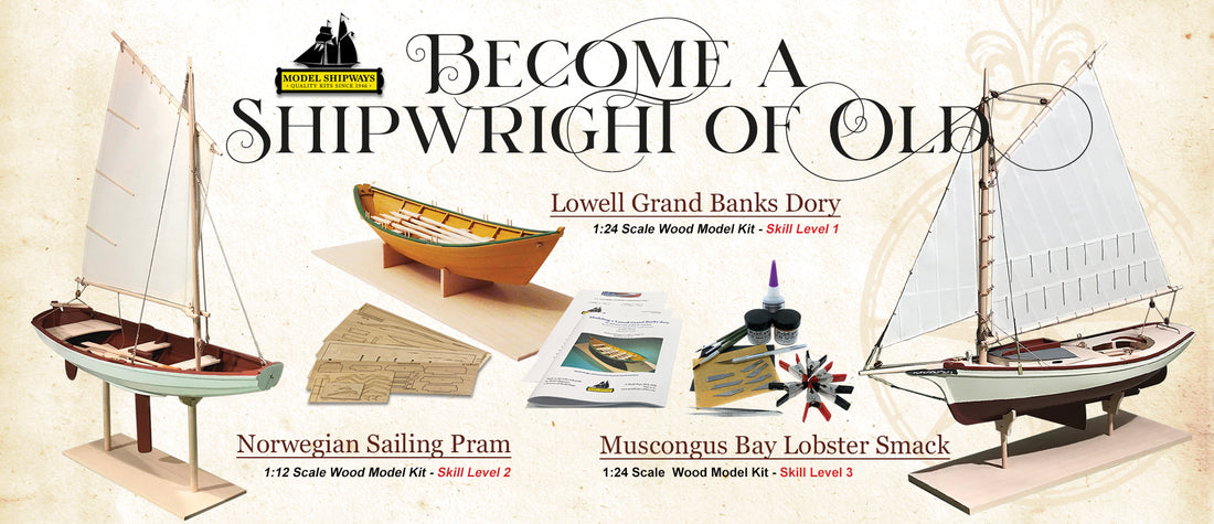 Model Shipways Shipwright 3 Kit Combo Series with Tools, Glue and Pain ...
