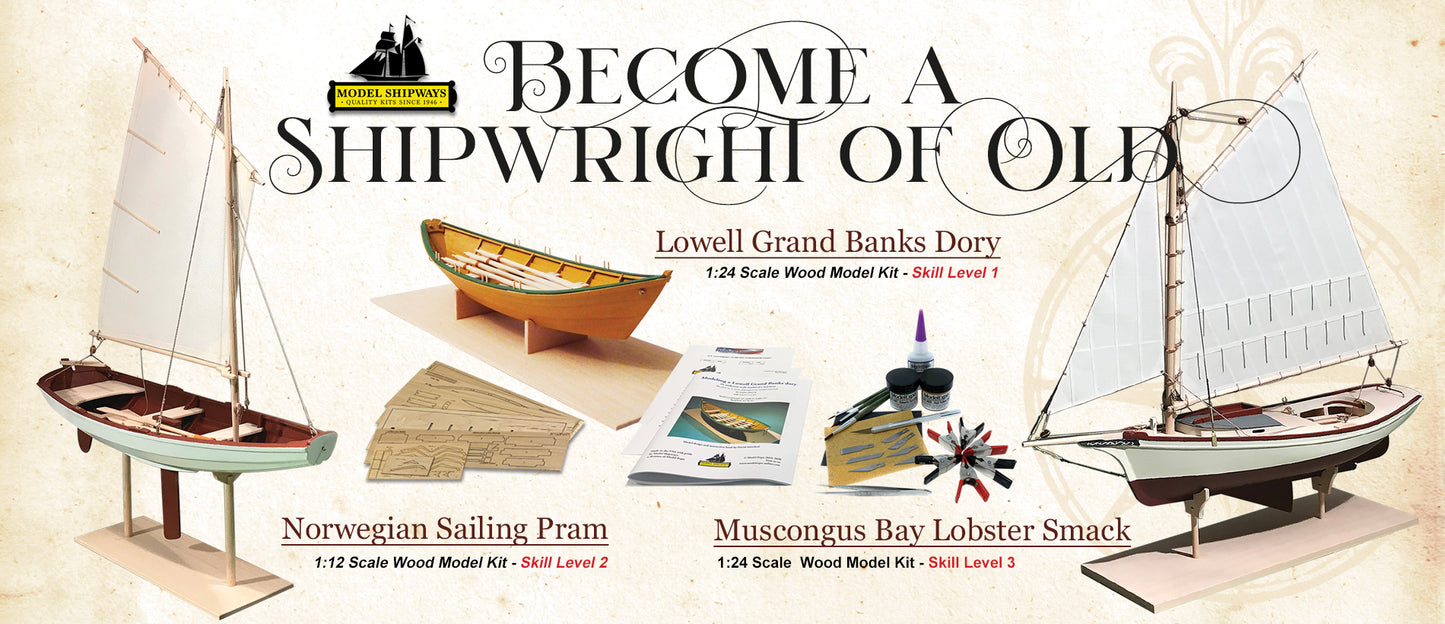 Model Shipways Shipwright 3 Kit Combo Series with Tools, Glue and Paint