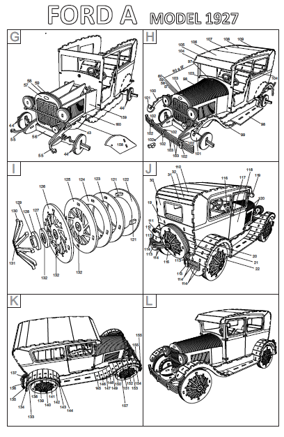 Nauticurso 1927 Ford Model A - Wooden Kit