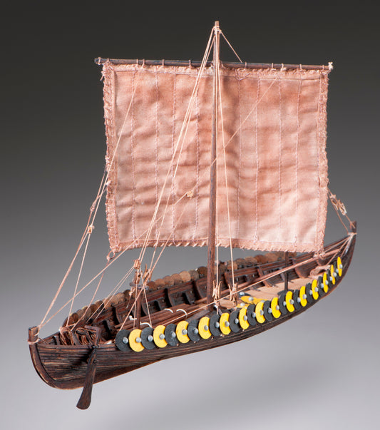 Dusek-Mamoli - D002 Viking Gokstad - Plank-On-Frame Wood Ship Model Kit - 1:72 Scale - 305mm (12-1/4") Long