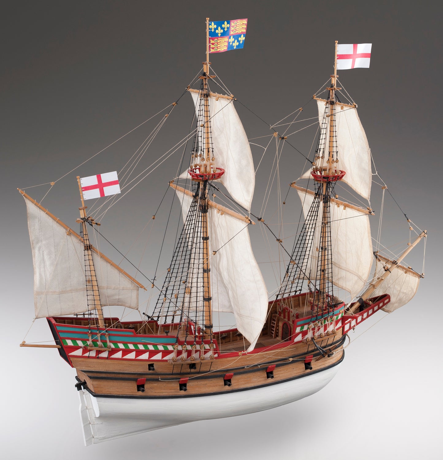 Dusek-Mamoli - D017 Golden Hind - Plank-On-Bulkhead Wood Ship Model Kit - 1:72 Scale - 500 mm (20") Long