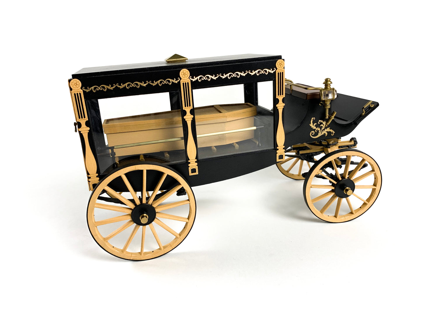 Model Trailways 1895 Horse-Drawn Hearse Wagon Wood & Metal Model Kit 1:12 Scale