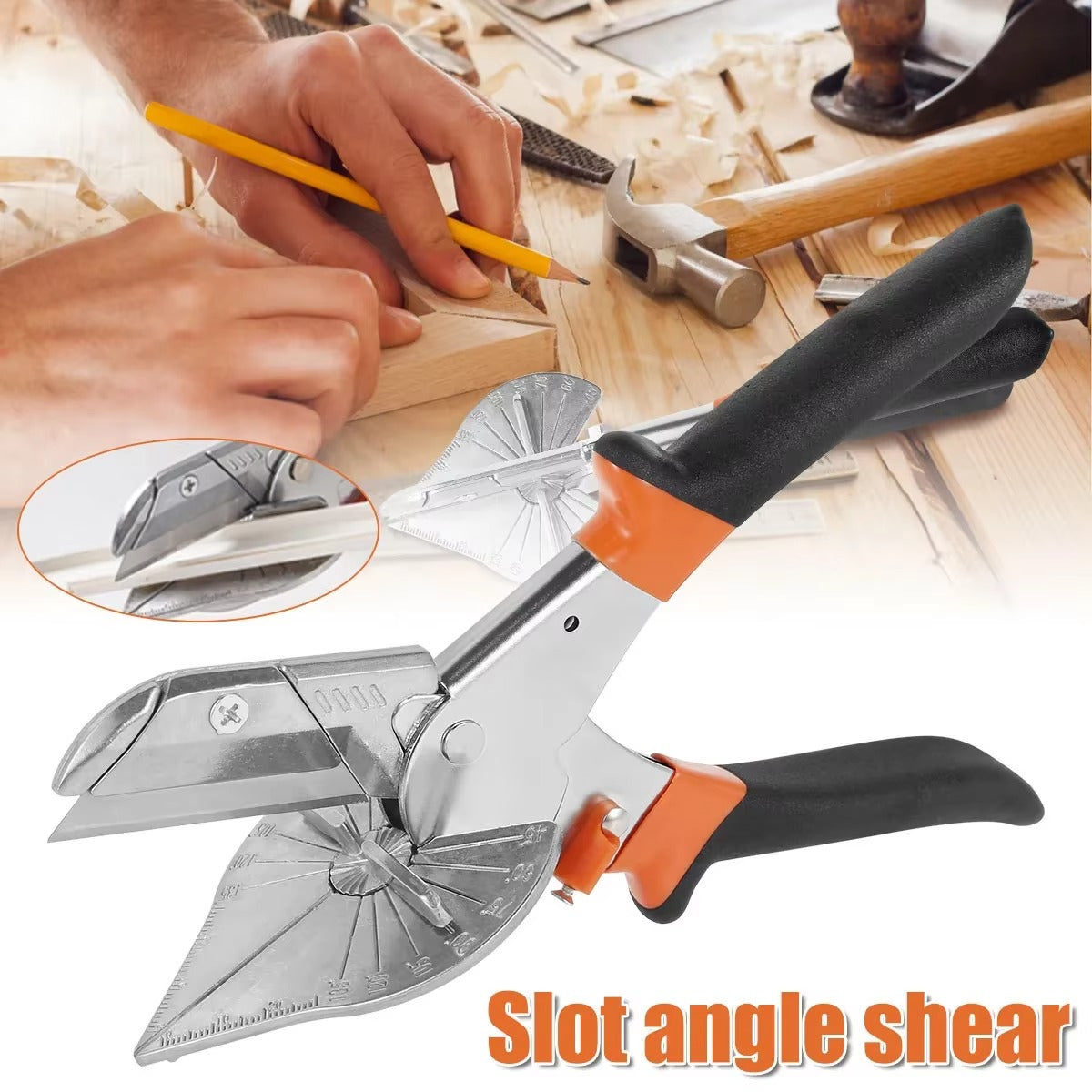Adjustable Miter Shears for Model Building — 45° to 135°