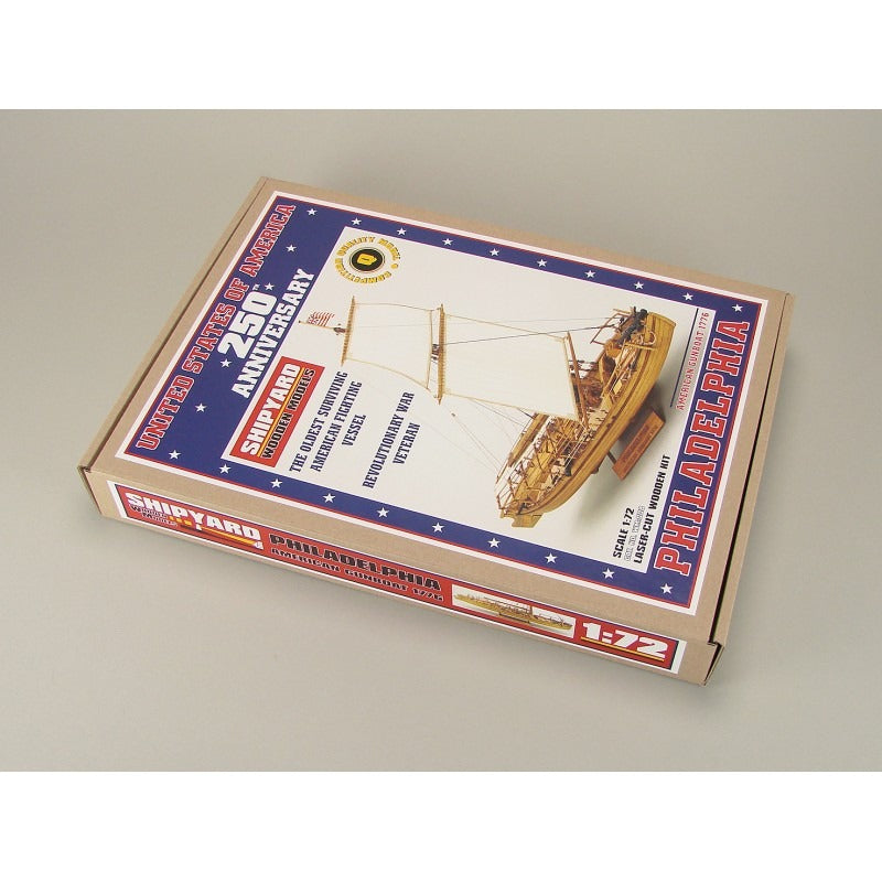 Shipyard Philadelphia American Gunboat 1776 Scale 1:72