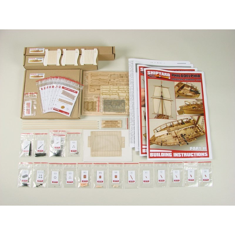 Shipyard Philadelphia American Gunboat 1776 Scale 1:72