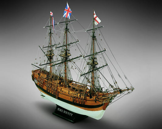 Dusek-Mamoli - Mamoli MV39 - HMS Bounty - Wood Plank-On-Frame Model Ship Kit - Scale 1/64 - Length 610 mm (24")