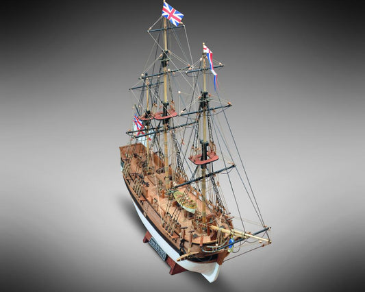 Dusek-Mamoli - Mamoli MV52 - HMS Bounty - Wood Plank-On-Bulkhead Ship Model Kit - Scale 1/100 - Length 448 mm (18")