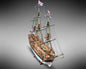 Dusek-Mamoli - Mamoli MV52 - HMS Bounty - Wood Plank-On-Bulkhead Ship Model Kit - Scale 1/100 - Length 448 mm (18")