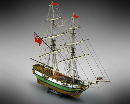 Dusek-Mamoli - Mamoli MV45 Portsmouth - Wood Plank-On-Frame Ship Model Kit - Length: 685 mm (27"), Height: 550 mm (22")