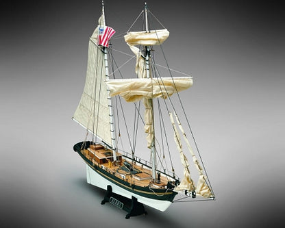 Dusek-Mamoli - Mamoli MV55 -Alert - Wood Plank-On-Frame Ship Model Kit - Length: 428 mm (17"), Height: 500 mm (20") Scale 1/45